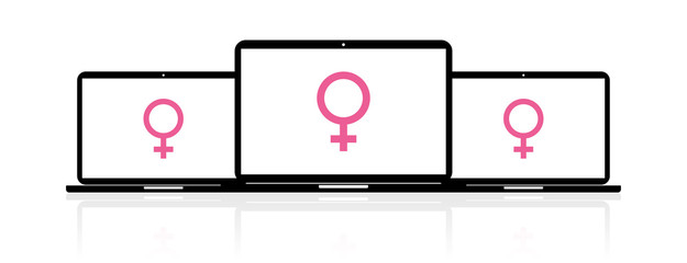 Laptop Banner - Geschlecht weiblich