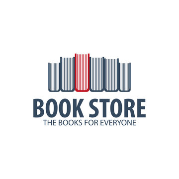 Book Store Logo. Education and book emblem. Vector illustration.
