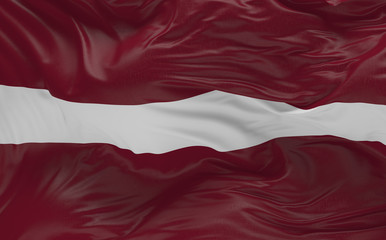  Flag of the Latvia waving in the wind 3d render