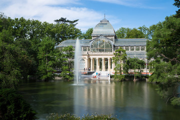 Palacio de cristal (crystal palace) in Buen Retiro Park - Madrid