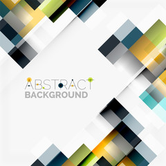 Abstract blocks template design background, simple geometric shapes on white, straight lines and rectangles