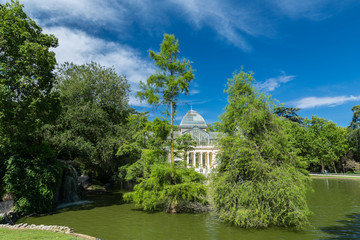 Palacio de cristal (crystal palace) in Buen Retiro Park - Madrid