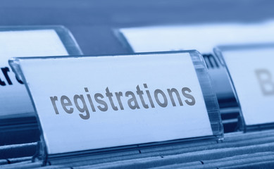 Registrations - symbol foto