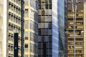 Obraz premium Office buildings in Paulista Avenue, central region of Sao Paulo