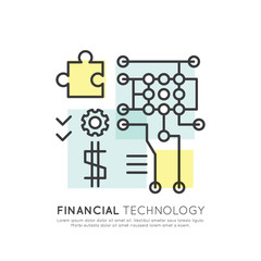 Vector Icon Style Illustration Concept of Internet Banking Protection and Security, Financial l Technology Progress and Innovation