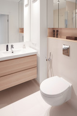 Modern bathroom, scandinavian interior