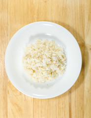Rice on a plate