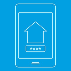 Working phone icon, outline style