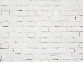 White brick wall texture; all white paint