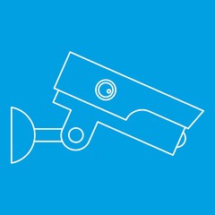 Security camera icon, outline style