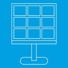 Solar battery icon, outline style