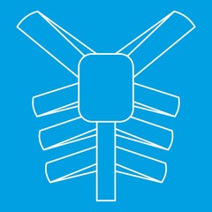 Human thorax icon, outline style