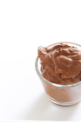 Homemade  chocolate mousse, delicious creamy dessert - 167979212