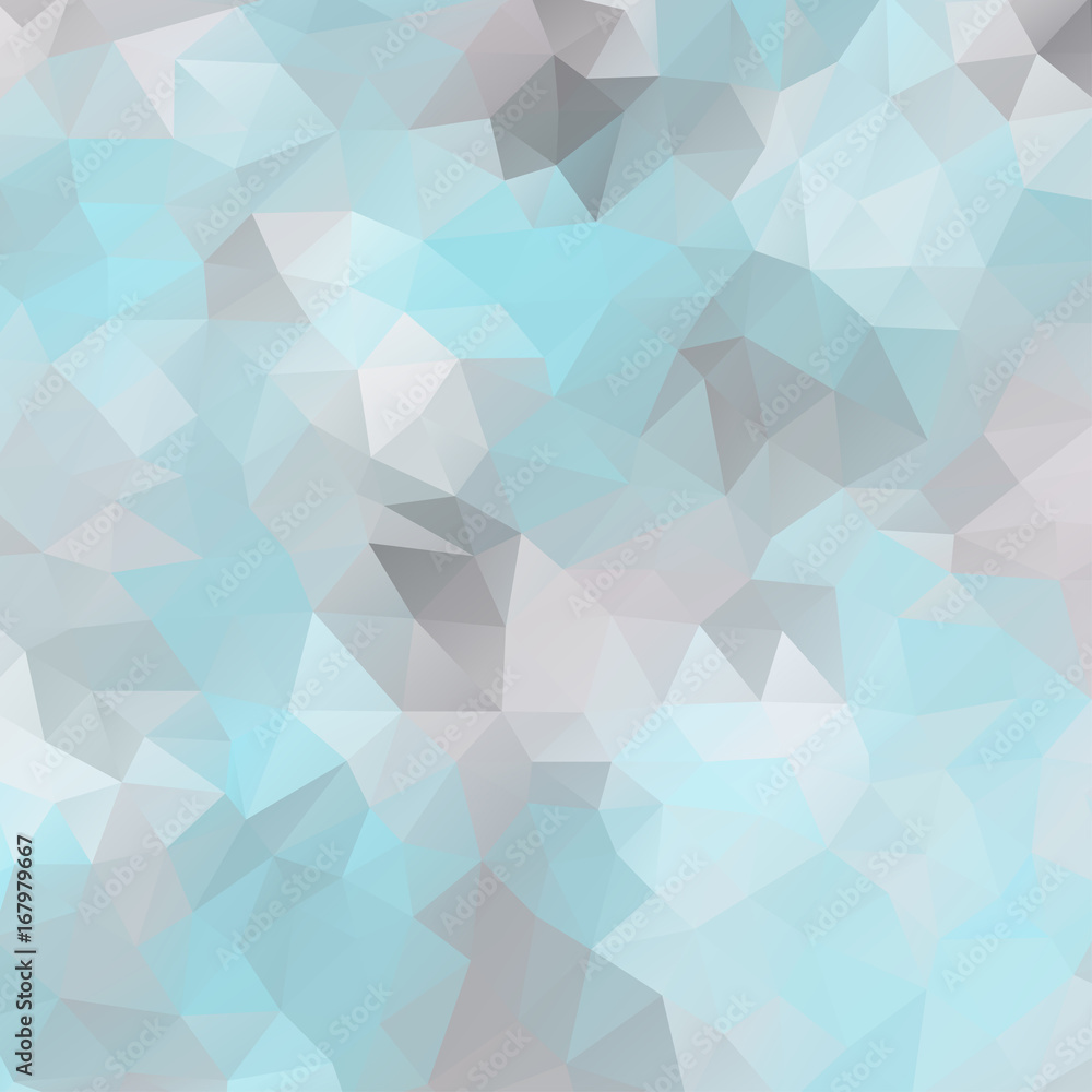 Poster abstract mosaic background of triangular polygons. geometrical background in blue colors. frosty vec