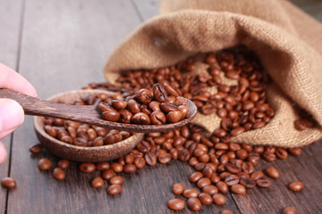 Fresh Roasted Coffee Beans Background