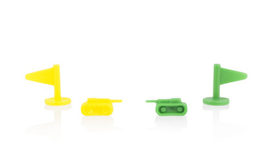 Two opposed tanks, conflict concept