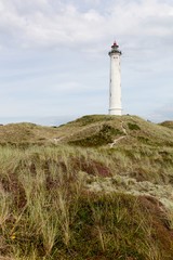 Fototapeta na wymiar Lyngvig lighthouse in Denmark 