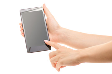 Smartphone in female hands