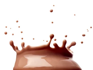 Papier Peint photo autocollant Milk-shake chocolat lait éclaboussure boisson boissons produits laitiers