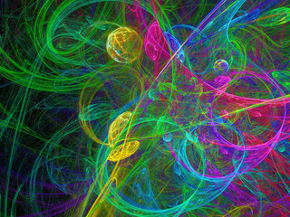 Abstract fractal background 3D rendering