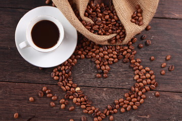 Fresh Roasted Coffee Beans Background