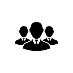 Team icon. Vector isolated simple businessmen illustration