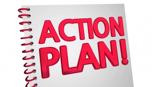 Action Plan Strategy Book Document 3d Animation