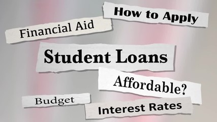 Student Loans Newspaper Headlines College Debt 3d Animation
