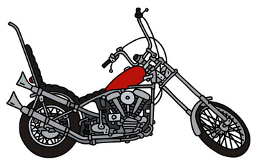Fototapeta premium Classic red chopper