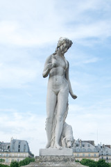 Statue of nymphe in Tuileries Garden, Paris, France