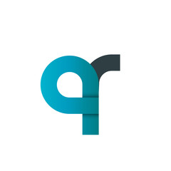 Initial Letter QR Rounded Design Logo