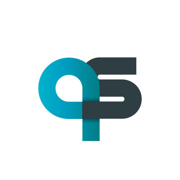 Initial Letter QS Rounded Design Logo