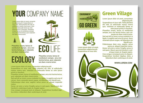 Ecology and environment protection poster design