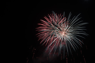 An explosion of light in the night