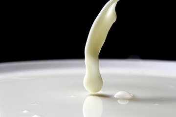 Milk and Coffee background / Coffee drinks are made by brewing hot water with ground coffee beans. 