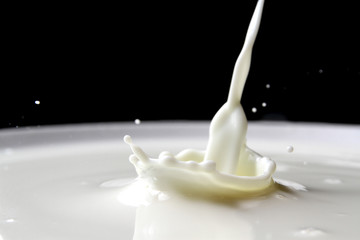 Milk and Coffee background / Coffee drinks are made by brewing hot water with ground coffee beans. 