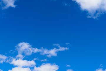 Background of blue sky and white clouds