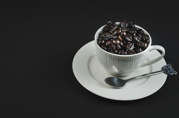 coffee cup and coffee bean background