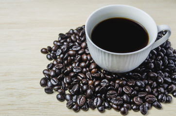 the coffee cup in morning