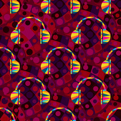 Fototapeta premium Colored abstract seamless pattern