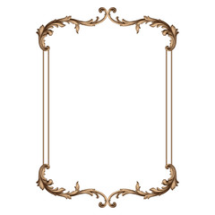 Frame or Border Vector baroque of vintage elements for design. 