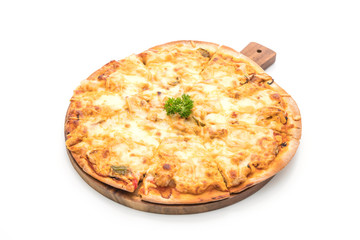 chicken grilled pizza with thousand island sauce