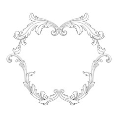 Vector baroque of vintage elements for design. 