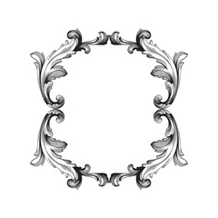 Vector baroque of vintage elements for design. 