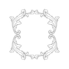 Vector baroque of vintage elements for design. 