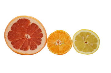 Citrus fruit isolated white background