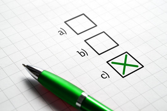 Plan C. Making decision and choice. Exam in school or answering to multiple choice question. Change of plan. 