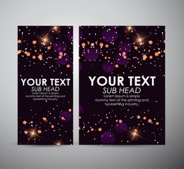 Brochure business design Abstract bokeh background. 
