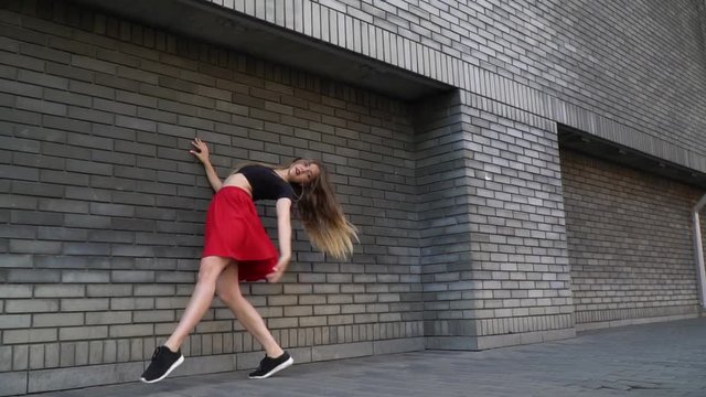 Beautiful Flexible Girl Dancing