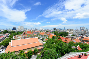 Obraz premium The golden mount in Wat Saket temple